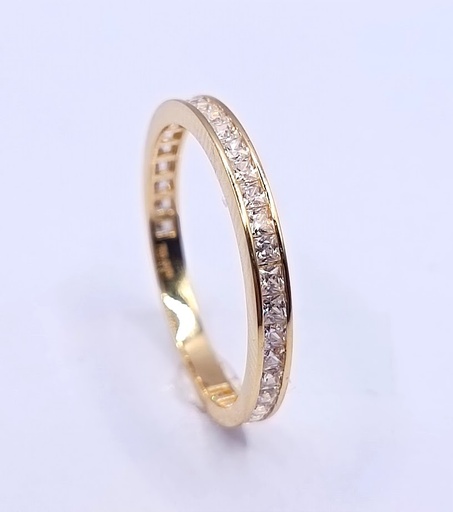 VXXCR5582-FCZ Anillo Oro Amarillo Cintillo Circon