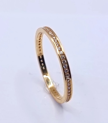 VX10-VX11ZR0169 Anillo Oro Amarillo Cintillo Circon