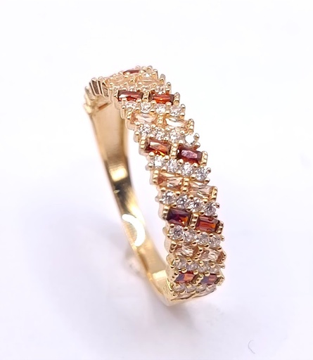 CR5798-FCZ--SMP Anillo Oro Amarillo Circon