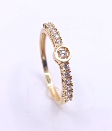 [1111172315] QCLR0317 Anillo Oro Amarillo Circon