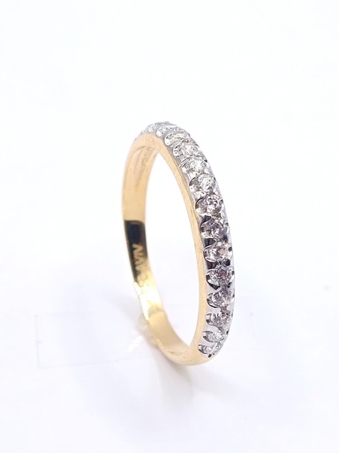 TYZ2828 Anillo Oro Amarillo Cintillo Circon