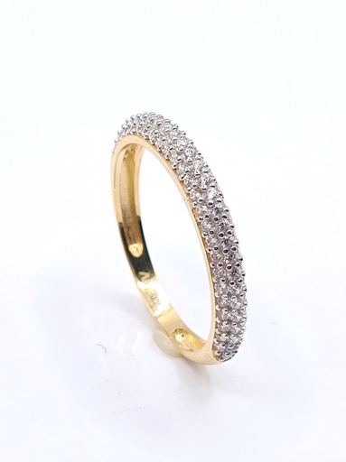 TYZ3119 Anillo Oro Amarillo Circon Bombe