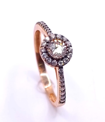 ICR205585-RB-FCZ Anillo Oro Rosado Circon