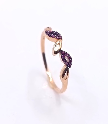 X8-X7ZR200595-RB-RU Anillo Oro Rosado Circon