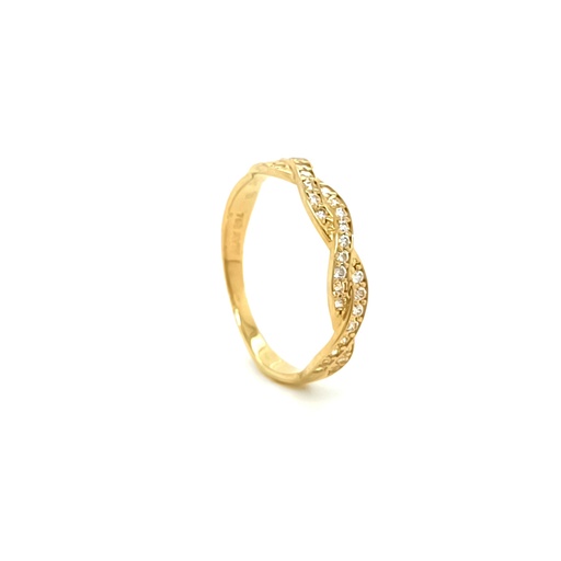 A 3521 Anillo Oro Amarillo Zircon
