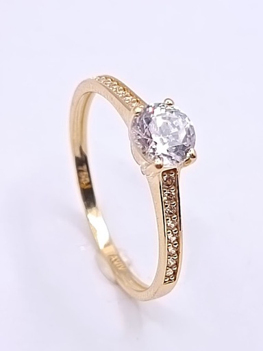 A 3837  Anillo Oro Amarillo Circon