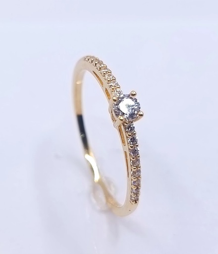 X4-X4SZR0224-FCZ Anillo Oro Amarillo Compromiso Circon
