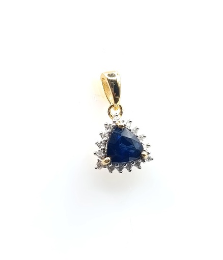[1405101800] KP05-114670-**2 Colgante Oro Amarillo Brillante Zafiro