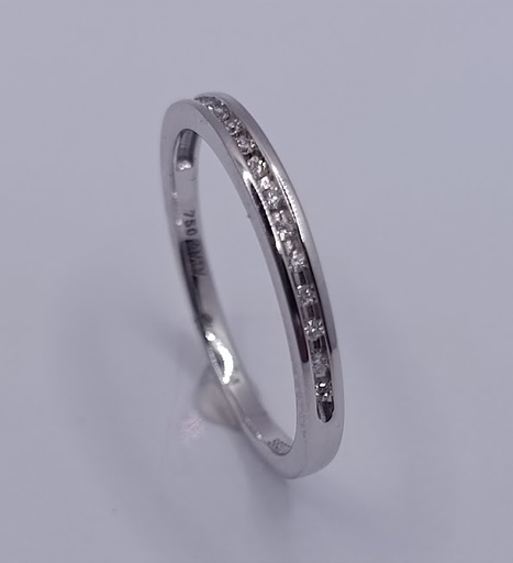 KR05-58377-**7 Anillo Oro Blanco Brillante Cintillo