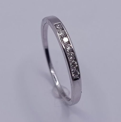 KR05-79846-*49 Anillo Oro Blanco Brillante 