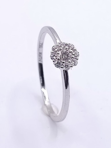 [3105130975] R10797B Anillo Oro Blanco Brillante