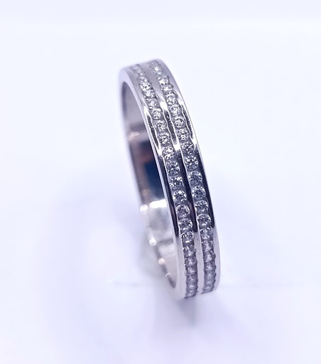 VX8-VX8ZR0165-W Anillo Oro Blanco Cintillo Circon II