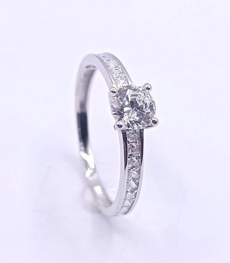 I19-I12SZR0232-W-FCZ Anillo Oro Blanco Compromiso Circon