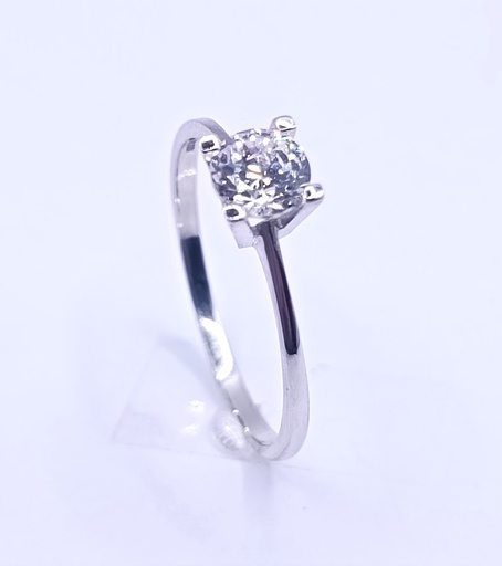 I8-I6SZR0253-W-FCZ Anillo Oro Blanco Solitario Circon