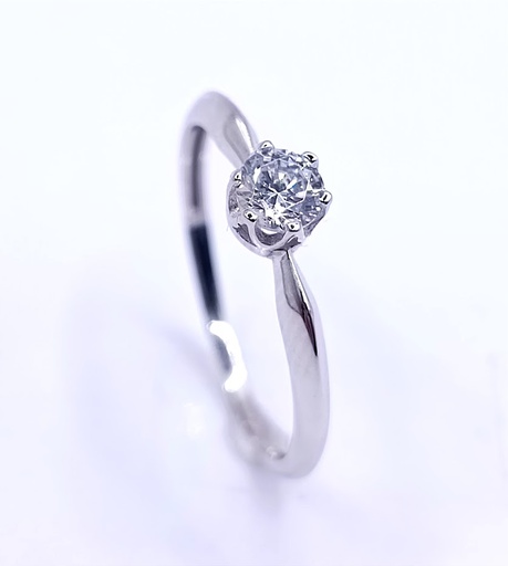 X3-X3SZR0248-W-FCZ Anillo Oro Blanco Solitario Circon