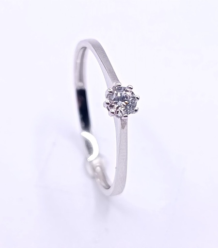 VX3-VX3SZR0290-W-FCZ Anillo Oro Blanco Solitario Circon
