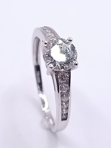 I26-I16SZR0241-W-FCZ Anillo Oro Blanco Compromiso Circon