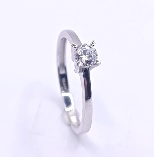 VXX-XXSZR0280-W-FCZ Anillo Oro Blanco Solitario Circon