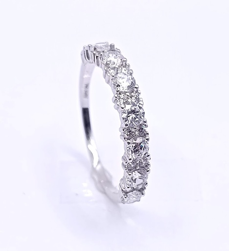 I4CR5555-W-FCZ Anillo Oro Blanco Cintillo Circon