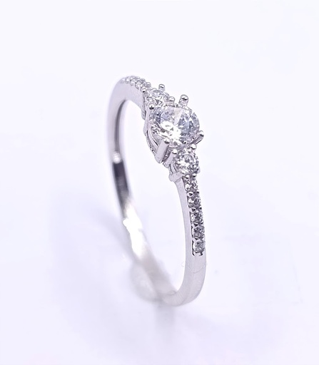 I2-ISZR0226-W-FCZ Anillo Oro Blanco Compromiso Circon 