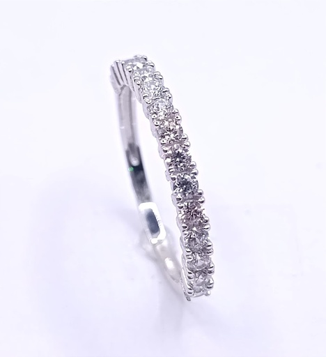 I3CR5556-W-FCZ Anillo Oro Blanco Cintillo Circon