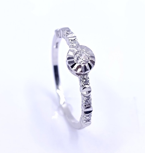 I2CR5635-W-DC-FCZ Anillo Oro Blanco Circon
