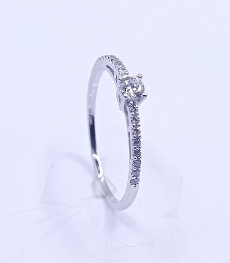 X4-X4SZR0224-W-FCZ Anillo Oro Blanco Compromiso Circon