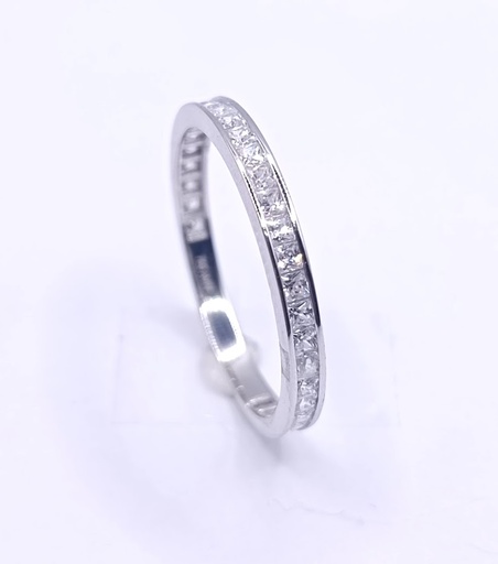 VXXCR5582-W-FCZ Anillo Oro Blanco Cintillo Circon