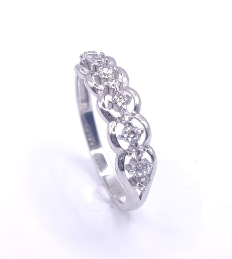 ICR5631-W-FCZ Anillo Oro Blanco Circon