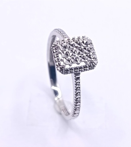 XXZR6512-W-DC Anillo Oro Blanco Tallado