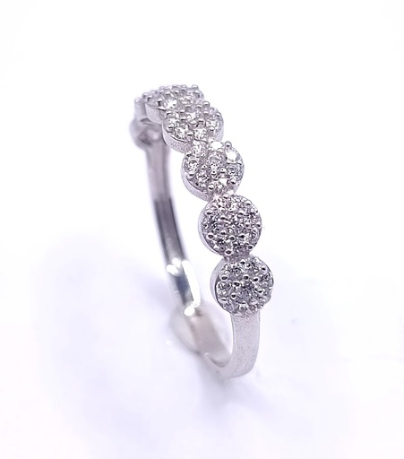 XALR5101-W-FCZ Anillo Oro Blanco Circon