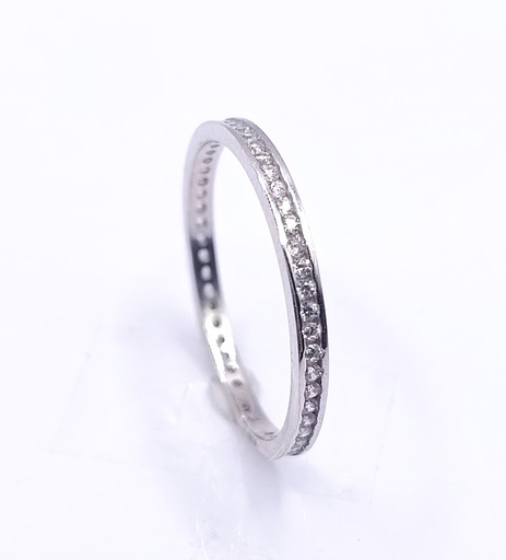 VX10-VX11ZR0169-W Anillo Oro Blanco Cintillo Circon