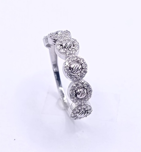 X7-VX7ZR0512-W-DC Anillo Oro Blanco Circon