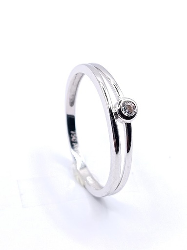 [3115003416] TYZ3200 (W) Anillo Oro Blanco Circon