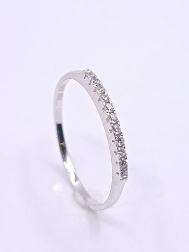 A 2903 W Anillo Oro Blanco Cintillo Circon