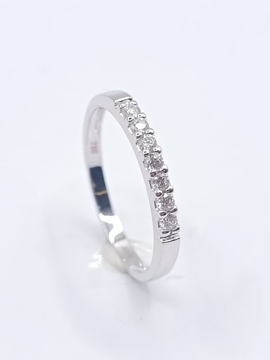 A 3911.1,75 W Anillo Oro Blanco Cintillo Circon