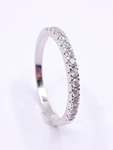 A 4002 W Anillo Oro Blanco Cintillo Circon