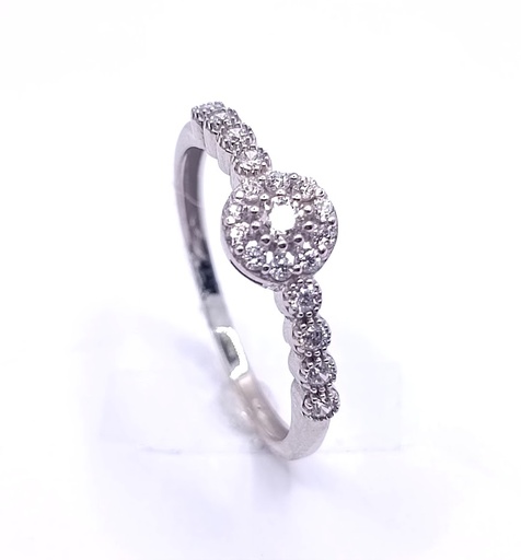 VCLR0130-W Anillo Oro Blanco Circon