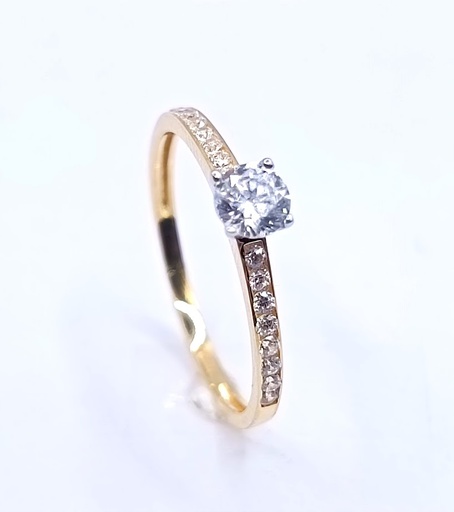 I-VSZR200229-YW-FCZ Anillo Oro Bicolor Circon