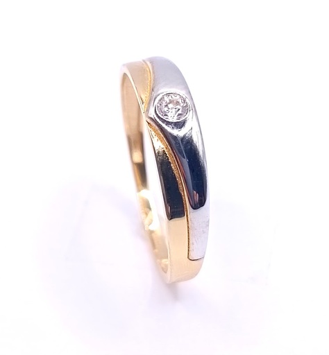 X5-X4SZR200275-YW-FCZ Anillo Oro Bicolor Circon