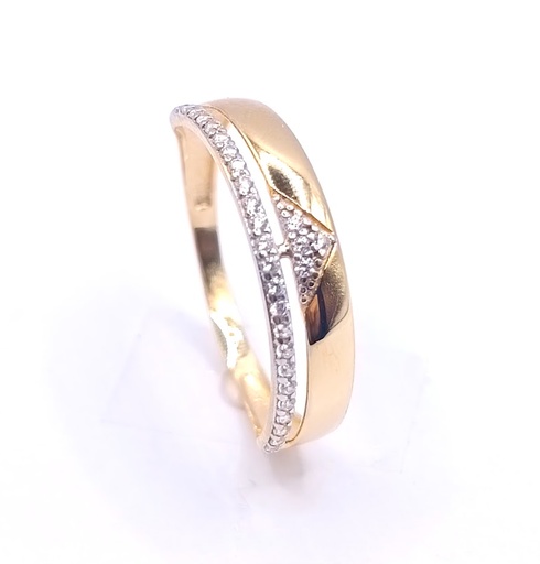 VX9-VX9ZR200756-YW Anillo Oro Bicolor Circon
