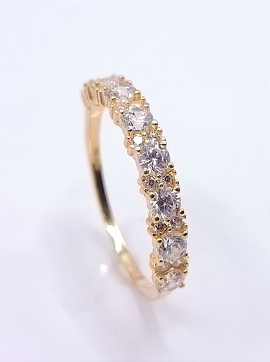 I4CR5555-FCZ Anillo Oro Amarillo Cintillo Circon