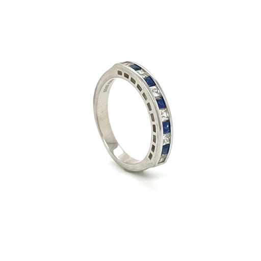 SR-0105 Z Anillo Plata Zafiro Cintillo Galeria
