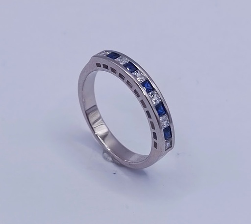 SR-0105 Z Anillo Plata Zafiro Cintillo Galeria