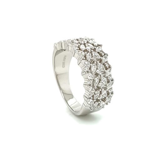 TR-661 Anillo Plata Banda Marquis