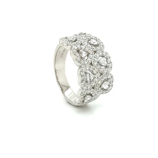 TR-672 Anillo Plata Corazones