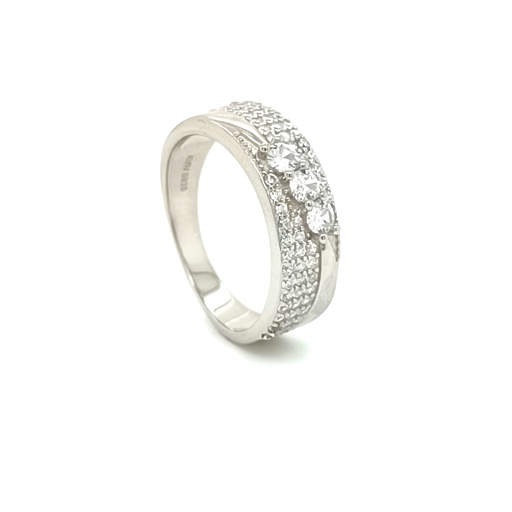 TR-684 Anillo Plata Banda Tricillo