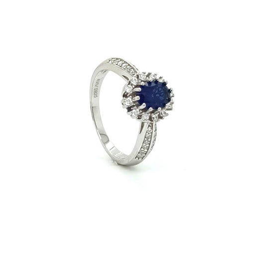 TR-928 Z Anillo Plata Zafiro Mil Garras