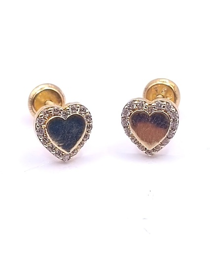 [1210092200] 1-243001PS Aro Oro Amarillo Corazon Circon