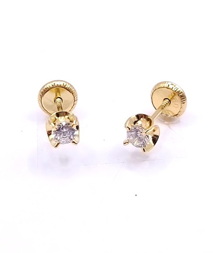[1210135300] 1-640401PS Aro Oro Amarillo Chaton Blan 3mm
